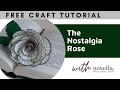 How to make the Nostalgia Book Page Rose with handpainted petals tutorial
