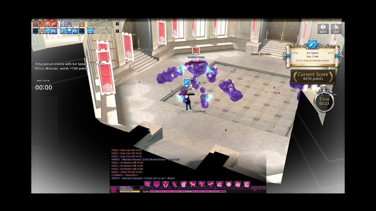 Mabinogi Ice Spear Dan 3 Test YouTube