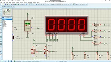 Simulasi Program Microchip Studio + Proteus ADC Suhu LM35 dengan Seven Segmen