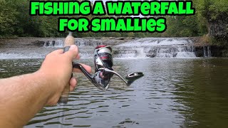 Fishing a waterfall for smallmouth (GREENVILLE CREEK)