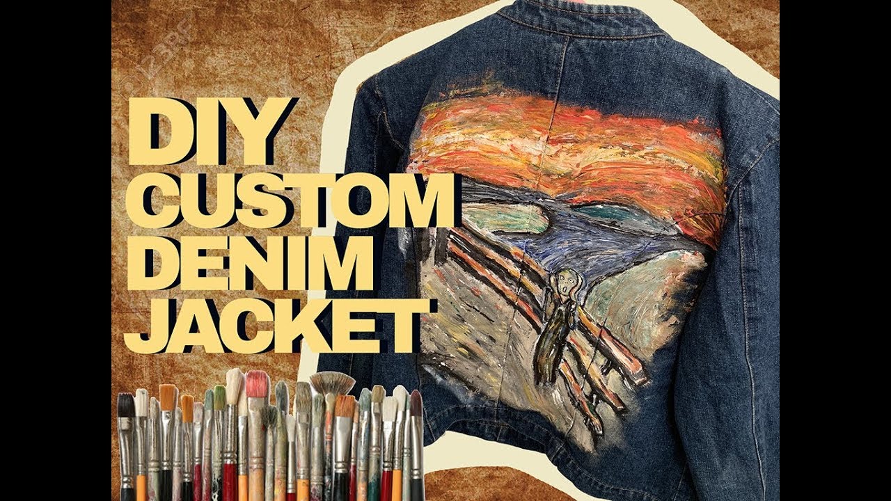 DIY Custom Denim Jacket | The Scream | - YouTube