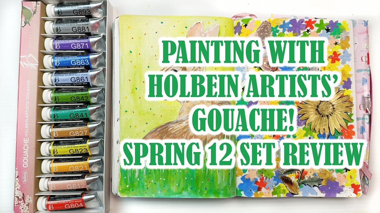 Holbein IRODORI Artist Gouache 15mL, Spring Set of 12