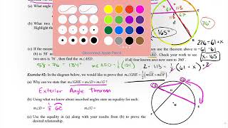 Circle Geometry Intersecting Chords and Angles