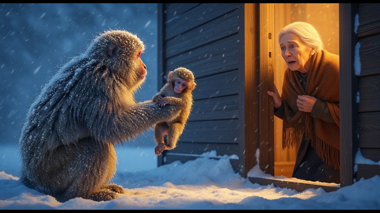 She Begged an Old Woman to Save Her Dying Baby… The Ending Will Melt Your Heart ❄️🐒