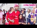 Capture de la vidéo Chris Brown, Ammika Harris, Diamond Brown, & Nia Guzman Take Royalty & Lovely Brown To Lakers Game