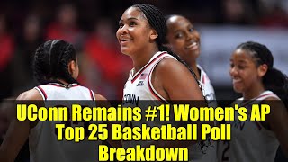 UConn Remains 1 Women s AP Top 25 Basketball Poll Breakdown Iowa State Top 10