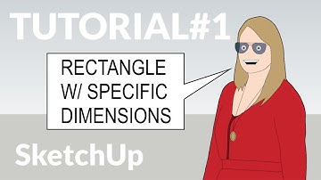 Drawing rectangle with specific dimensions. Sketchup tutorial.