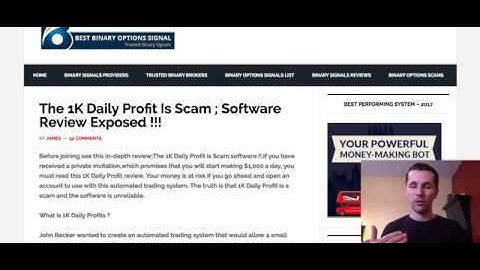 1K Daily Profit Review 2017 - Is This a Safe Binary Options Trading Software? - Youtube