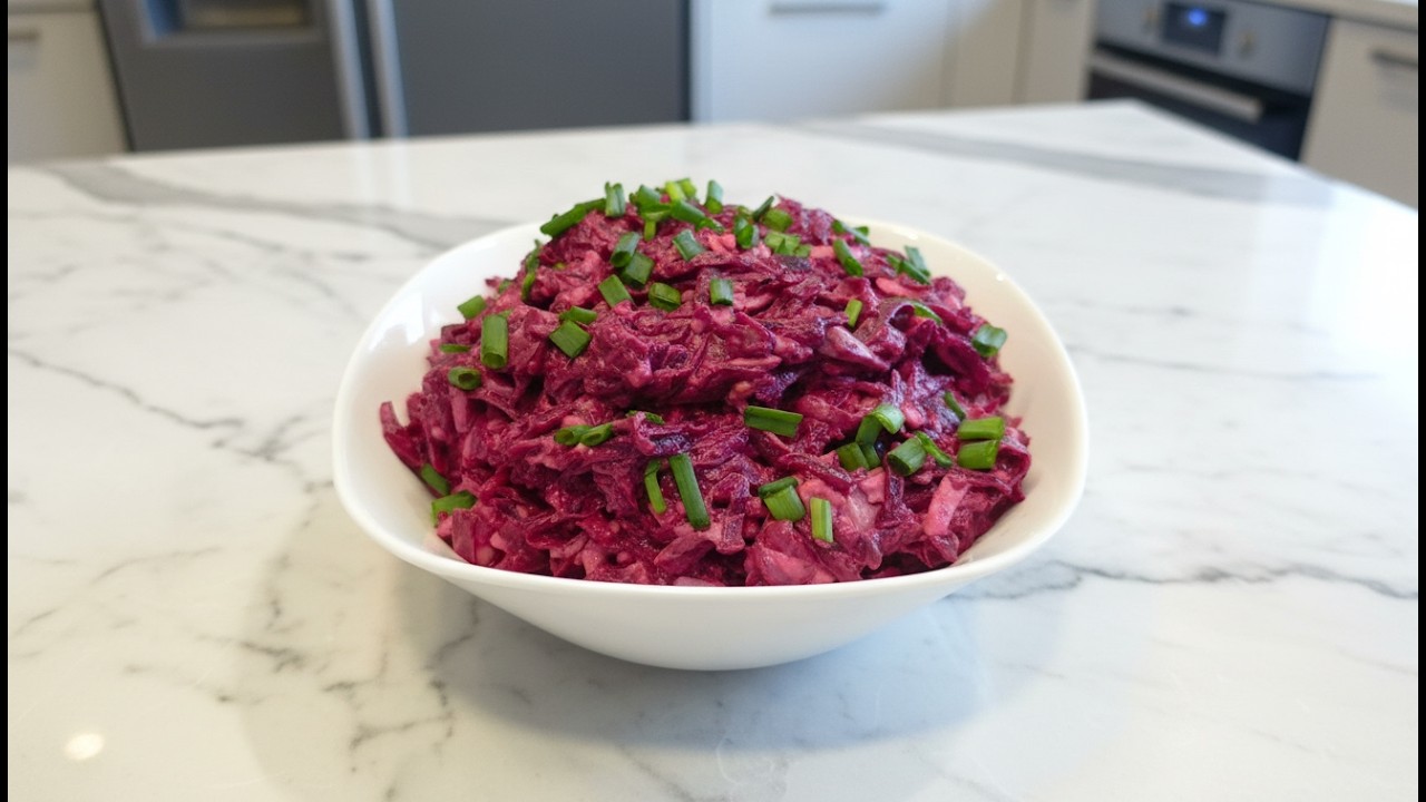 Простий і БЮДЖЕТНИЙ САЛАТ З БУРЯКА – спробуй сьогодні! 🥄 Швидко і смачно! ⏱️😋