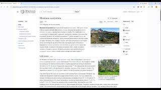 Montane Ecosystem | Wikipedia