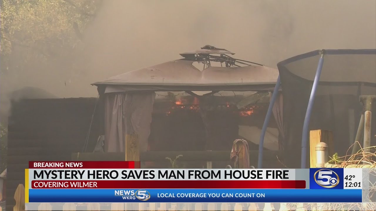 Mystery hero saves man from burning home in Wilmer - YouTube