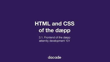 HTML and CSS of the dæpp - Frontend of the dæpp - Aeternity development 101