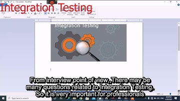 Integration testing in software testing