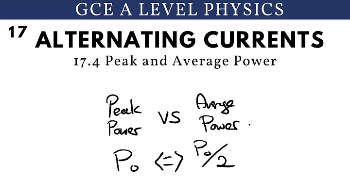 GCE A Level Physics | Peak and Average Power (Alternating Currents Chapter)