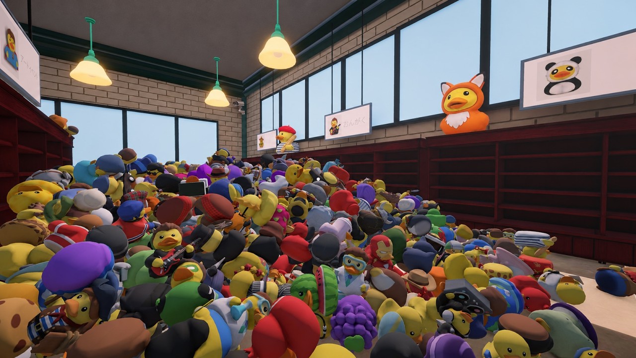 散乱した大量のアヒルを棚に並べるだけのゲーム「Sort Them Ducks」