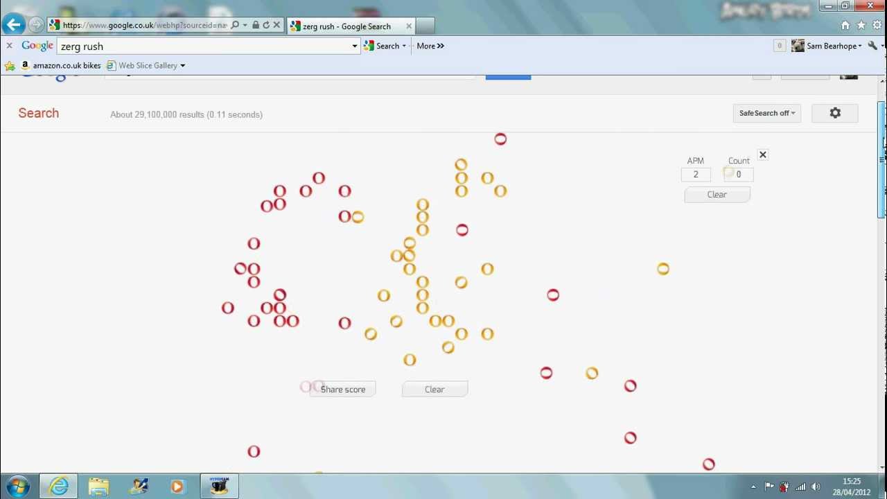 Zerg Rush Google Easter Egg YouTube