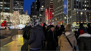 NYC Christmas Eve 2022 LIVE Exploring Midtown Manhattan