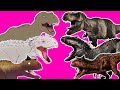 Carnotaurus toro and indominus rex and  tyrannosaurus rex jurassic world musical song lhugueny