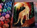 Big Cheetah SPRAY PAINT ART by Spray Art Eden