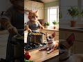 Cat save a puppy #9cutecat #cat #funny #kitten #cute #shorts #funnycats #story #cutecat
