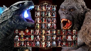 Mortal Kombat 9  GODZILLA  & KONG   Expert Tag Ladder  Gameplay @(1080p)  60ᶠᵖˢ ✔