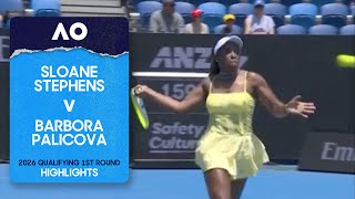 Sloane Stephens V Barbora Palicova Highlights Australian Open 2026 Qualifying First Round