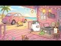 Cozy Beach House Lofi 🌴🐱 Relaxing Music for Study, Work & Chill
