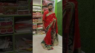 Red & Green ka Dhamaka! ❤️💚 #Shorts #sareelove #indiandesignerwear #partywearsaree #redgreen #saree