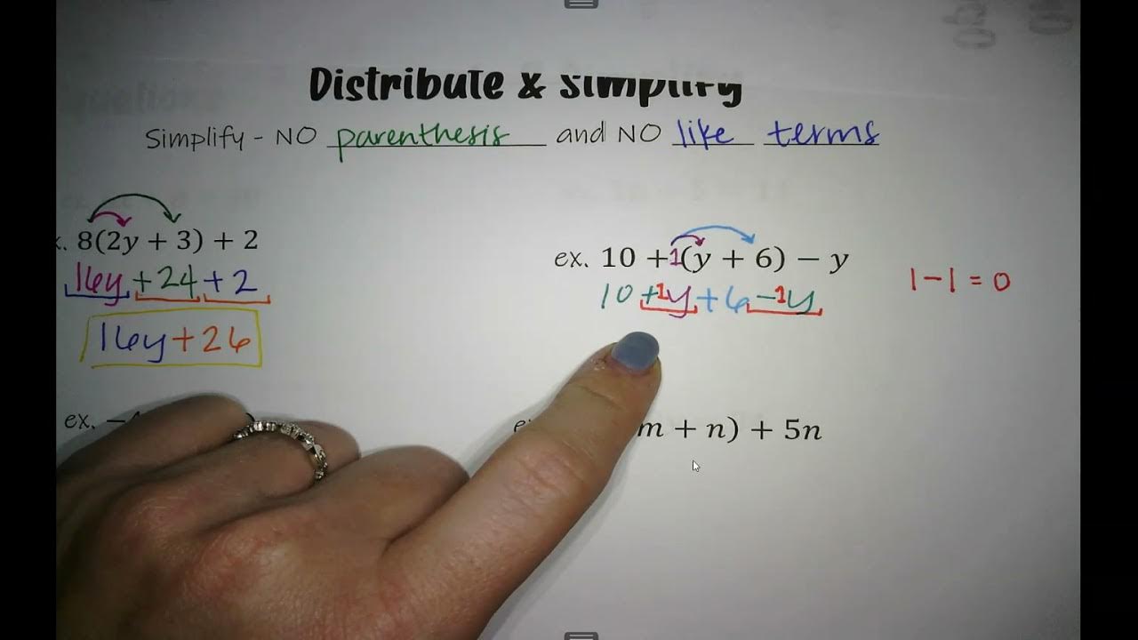 Distribute and Simplify with Examples YouTube