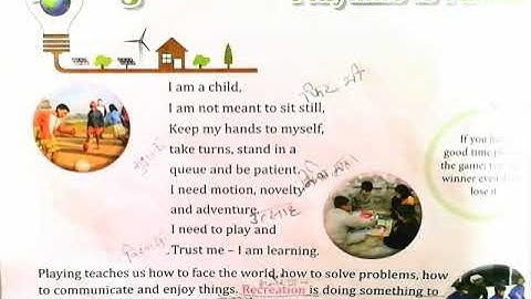 CLASS 4th | Sub. EVS | LESSON 3 PLAY TIME IS FUNTIME