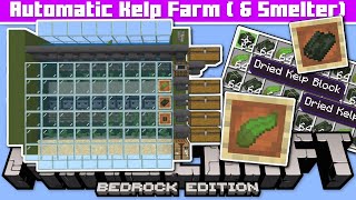 Minecraft Bedrock - AUTOMATIC KELP FARM & SMELTER ( Tutorial ) MCPE,Xbox,PS4,Windows,Switch