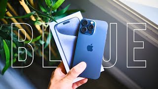 First Time Trying The BLUE TITANIUM iPhone 15 Pro Max!!! 🔵