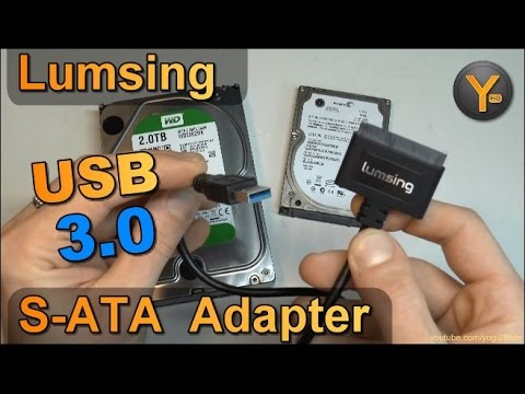 Kurztest: Lumsing S-ATA auf USB3.0 Adapter / Festplatten an USB anschließen