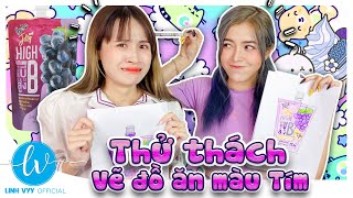 Thử Thách Vẽ Đồ Ăn Màu Tím - Linh Vy Nghỉ Chơi??? I Linh Vyy Official