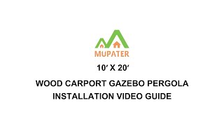 Mupater 10' x 20' Wood Gazebo Pergola