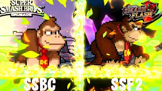 Ssf2 Vs. Ssbc Donkey Kong Comparison