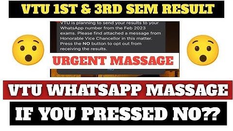 URGENT MASSAGE FOR VTU STUDENTS DON
