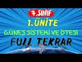 7.sınıf Fen Bilimleri 1.ÜNİTE - GÜNEŞ SİSTEMİ VE ÖTESİ - FULL TEKRAR