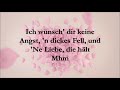 Ich wünsch dir - Sarah Connor [Lyrics] Mp3 Song