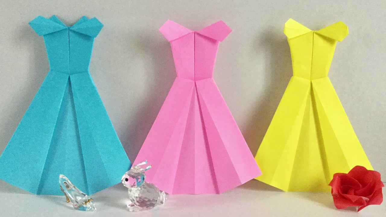 折り紙 プリンセスのドレス２ Origami Princess Dress2 Youtube