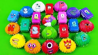 Alphabet Lore – Finding A to Z SLIME Mix Mini Suitcases, Seashells, Shapes,… Coloring, ASMR