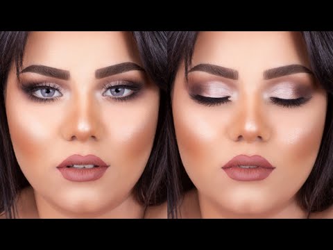 مكياج ناعم الوان ترابيه مع اسراء الشاعر Makeup Simple