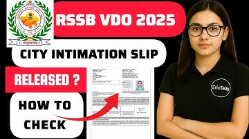 rssb vdo exam city slip 2025 | rssb vdo admit card 2025