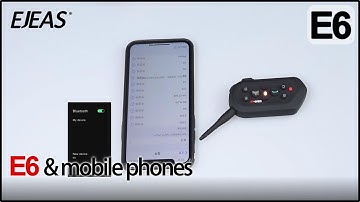 EJEAS E6 | Pair with mobile phones, Play music, Control incoming calls, Activate siri