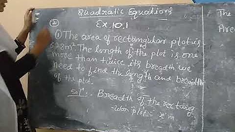 quadratic equations class 10th ex 10.1