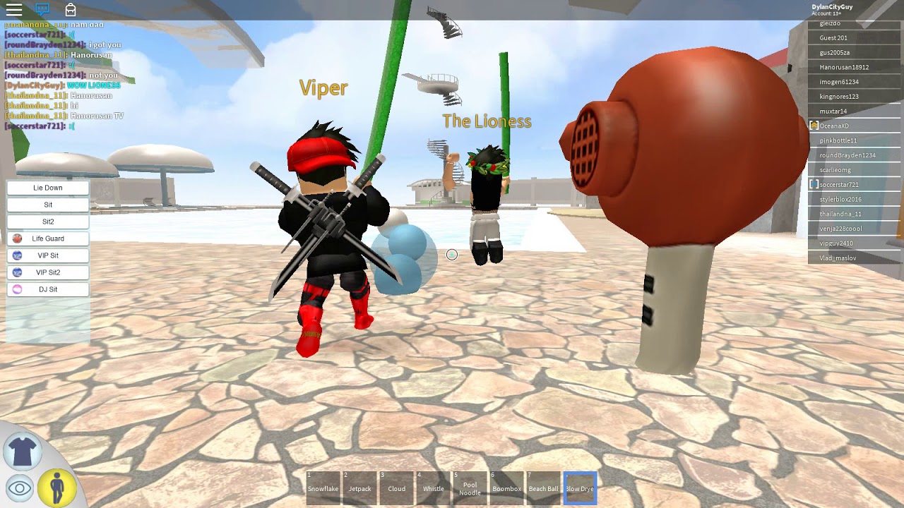 Robloxian Waterpark Pool Noodle Fight Youtube - roblox water park how to get noodle