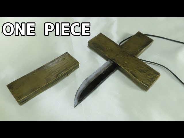 Process making mini sword in one piece kokoutou yoru Mihawk cross sword 