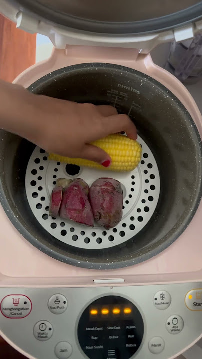 Mengukus menggunakan rice cooker philips🌽🍠 #menudiet #hidupsehat #ricecookers