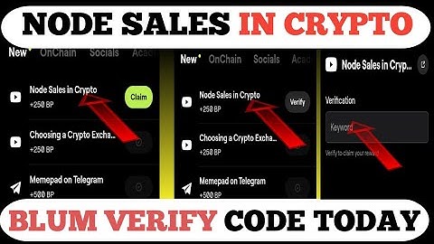 node sales in crypto | blum verify code  | node sales in crypto blum video code #blum #blumairdrop