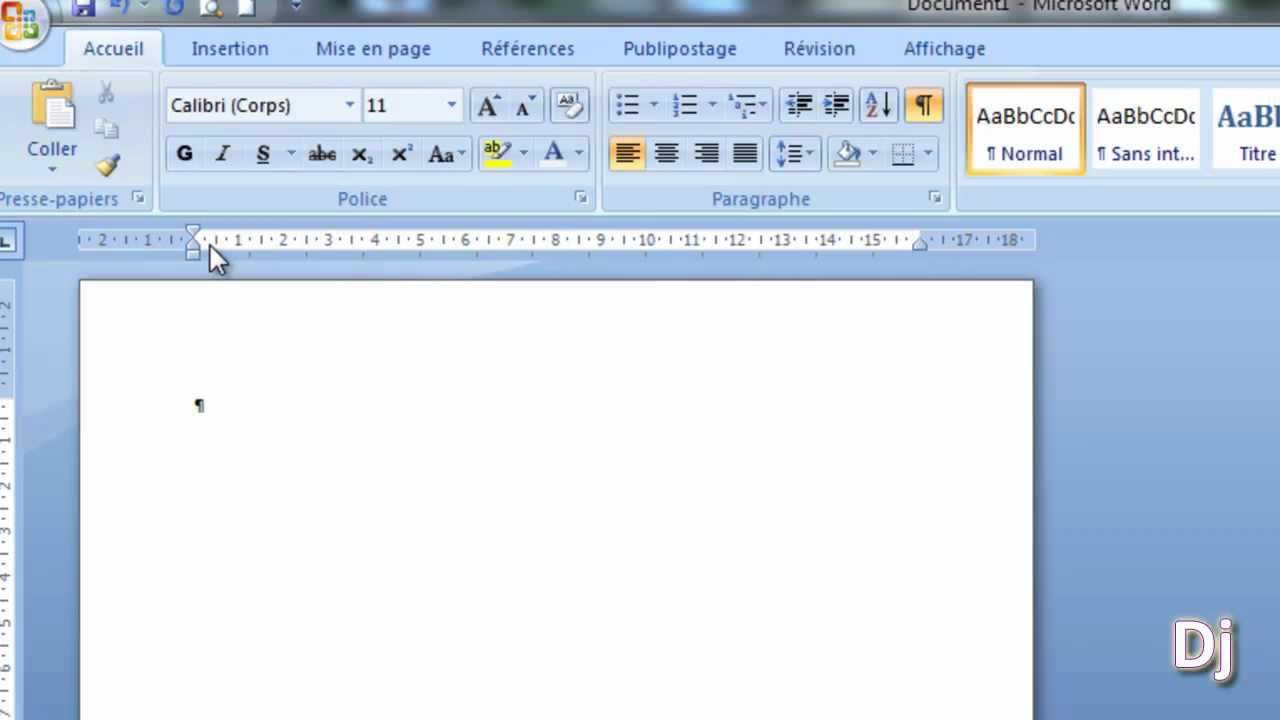 comment poser une tabulation sur word